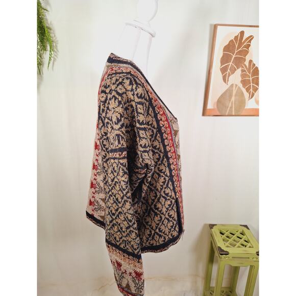 Buttercup Knitwear Women's 100% Wool Knitted Multi-Colored Sweater With Brooch - Picture 5 of 9